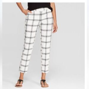 Target A New Day Plaid Mid-Rise Slim Stretch Ankle Pants 2